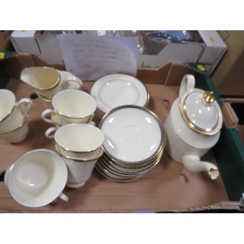 54 - A TRAY OF MINTON ST JAMES TEAWARE / TEASET