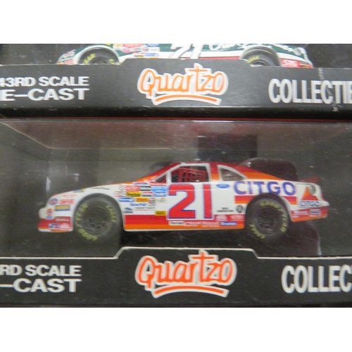 58 - TWELVE BOXED QUATRO 1:43 SCALE RALLY CARS TOGETHER WITH FIVE BOXED 1:43 SCALE CARARAMA CARS