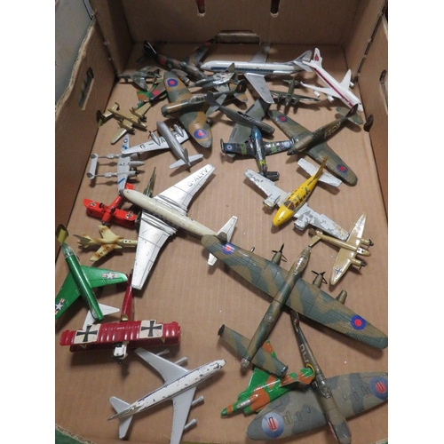 59 - TWENTY SEVEN DIE CAST AEROPLANES TO INCLUDE FOUR DINKY, CORGIS ETC