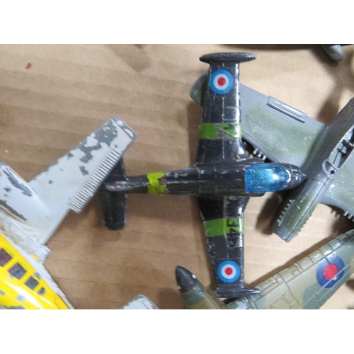 59 - TWENTY SEVEN DIE CAST AEROPLANES TO INCLUDE FOUR DINKY, CORGIS ETC