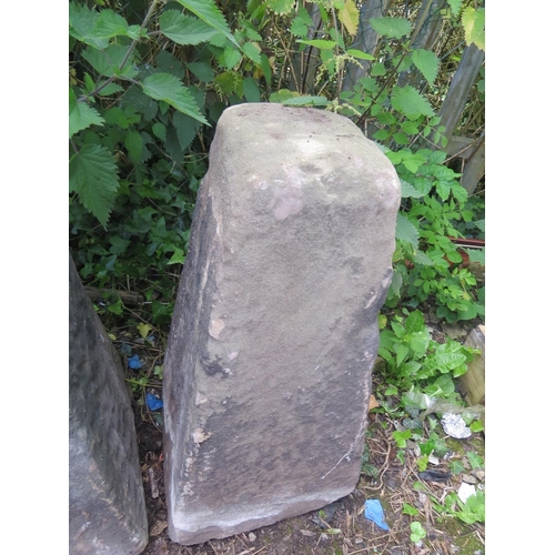 602 - THREE SANDSTONE STADDLE STONES