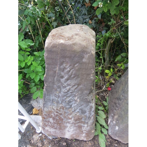 602 - THREE SANDSTONE STADDLE STONES