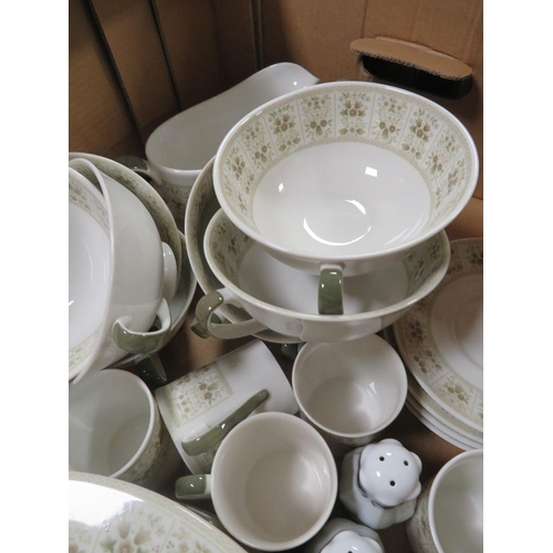 69 - THREE TRAYS OF ROYAL DOULTON SAMARRA DINNERWARE