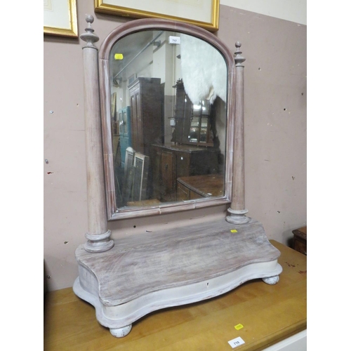 717 - A 19TH CENTURY PAINTED VANITY MIRROR