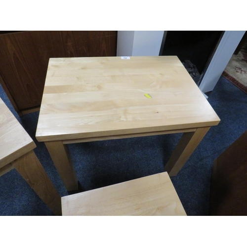 752 - A modern oak nest of three tables