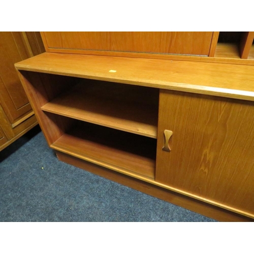 755 - A large teak mid-century wall display unit