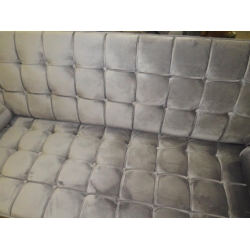 787 - A pair of modern upholstered three seater settees