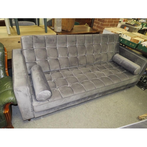 787 - A pair of modern upholstered three seater settees