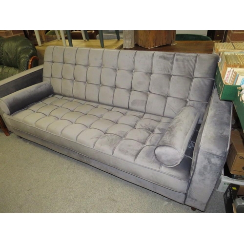 787 - A pair of modern upholstered three seater settees