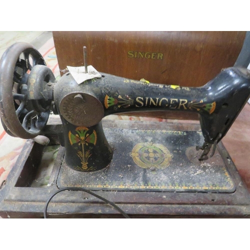 79 - FOUR ASSORTED SEWING MACHINES TO INCLUDE SINGER - AS FOUND