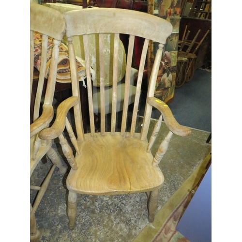 797 - Two antique elm windsor style kitchen chairs