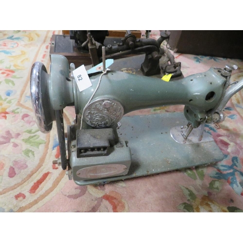 82 - FOUR ASSORTED SEWING MACHINES TO INCLUDE SINGER