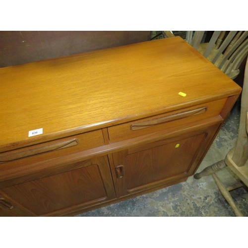 836 - A mid-century teak, possibly G plan sideboard W 142 cm