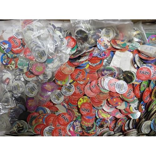 84 - A BOX OF OLD TAZOS STARTREK ETC