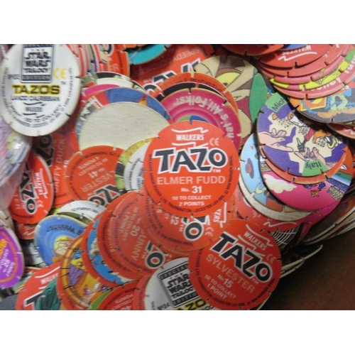 84 - A BOX OF OLD TAZOS STARTREK ETC