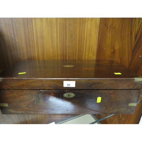 86 - A LARGE ANTIQUE WRITING SLOPE A/F