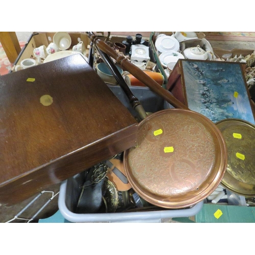 91 - THREE TRAYS OF ASSORTED METALWARE TO INCLUDE A PART CANTEEN OF CUTLERY