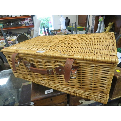 248 - A LARGE RICHMOND HOUSE PICNIC HAMPER WITH CONTENTS