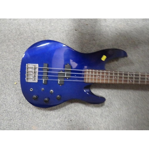 254 - AN ARIA PRO 11 SL SERIES ELECTRIC BASE GUITAR IN ELECTRIC BLUE FINISH