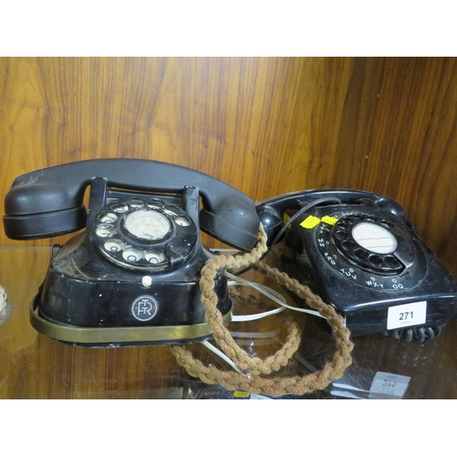 271 - A VINTAGE RTT BELL TELEPHONE TOGETHER WITH ANOTHER (2)