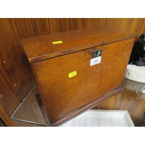 274 - A 20TH CENTURY STATIONARY BOX