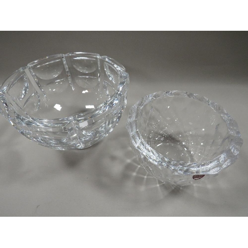 317 - TWO SIGNED ORREFORS OF SWEDEN ART GLASS BOWLS