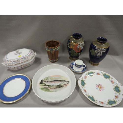 321 - A SELECTION OF ASSORTED CERAMICS TO INCLUDE A SPODE CABINET COLLECTION LIDDED TUREEN