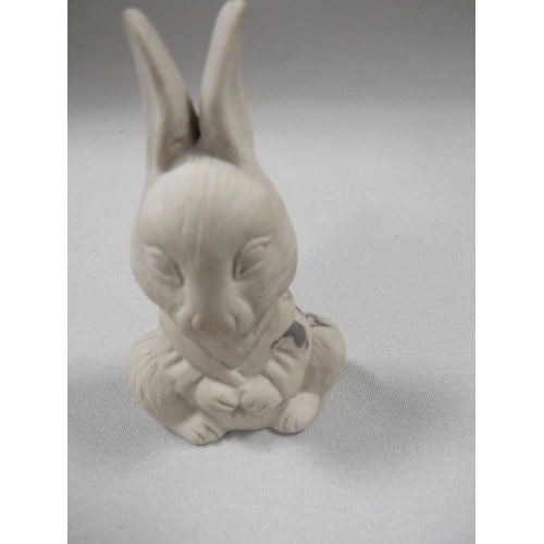 332 - A WEDGWOOD JASPER BISQUE BUNNY