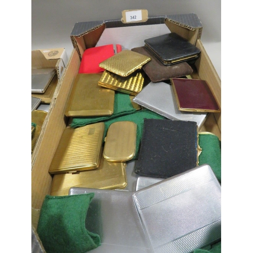 342 - A QUANTITY OF ASSORTED CIGARETTE CASES