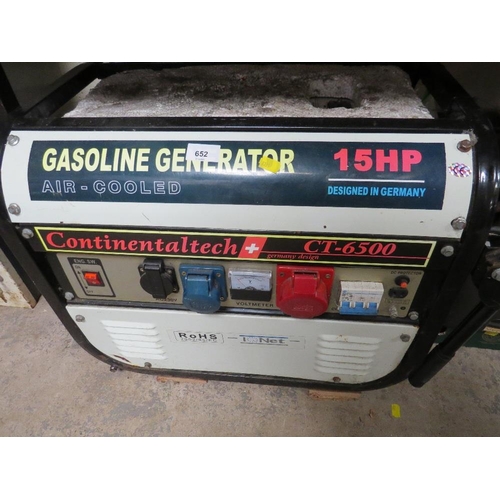 652 - A PETROL 15 HP GENERATOR