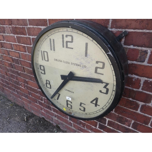 659 - A LARGE VINTAGE RAILWAY STATION STYLE CLOCK