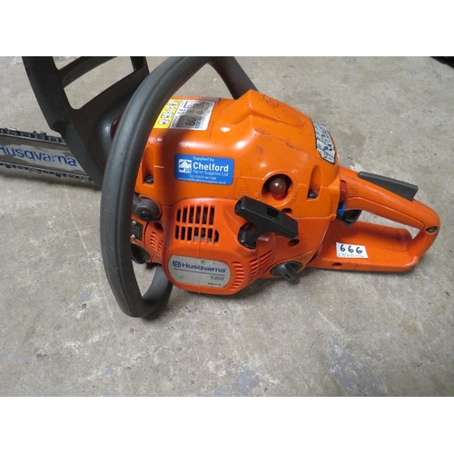 666 - A HUSQVARNA 120 MK 2 PETROL CHAINSAW WITH 13