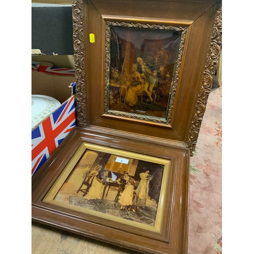 4 - TWO GILT FRAMED CRYSTOLEUMS