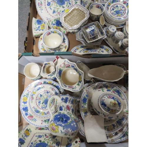 198 - TWO TRAYS OF MASONS REGENCY CHINA