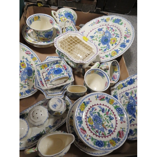 198 - TWO TRAYS OF MASONS REGENCY CHINA