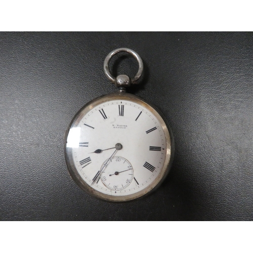 359 - A MENS VICTORIAN SILVER CASED POCKET WATCH