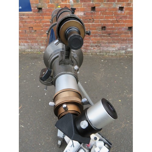 670 - A BRESSER PHOENIX 150MM REFRACTING TELESCOPE WITH MOUNT AND LENSES