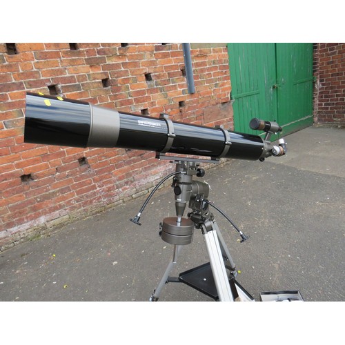 670 - A BRESSER PHOENIX 150MM REFRACTING TELESCOPE WITH MOUNT AND LENSES