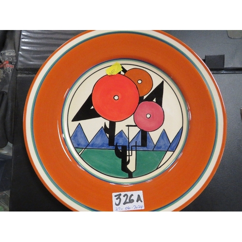 326A - A MODERN MMA 1993 CLARICE CLIFF STYLE PLATE