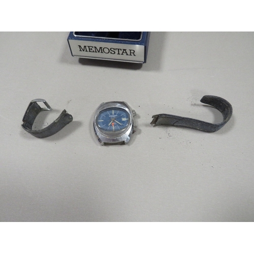 349 - A VINTAGE MEMO STAR ALARM WRIST WATCH WITH ORIGINAL BOX A/F