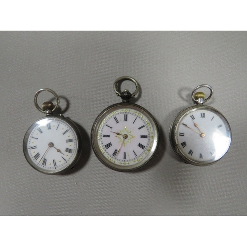 360 - THREE VICTORIAN SILVER POCKET WATCHES