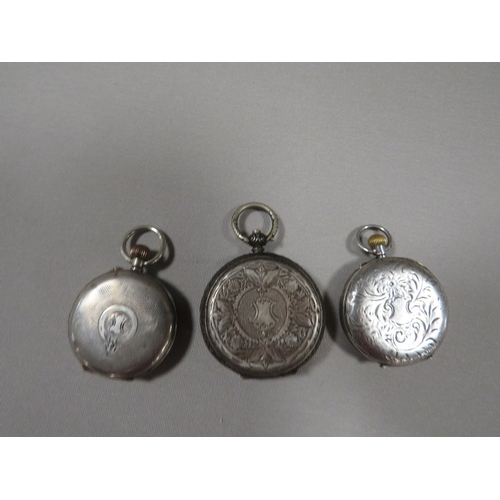 360 - THREE VICTORIAN SILVER POCKET WATCHES