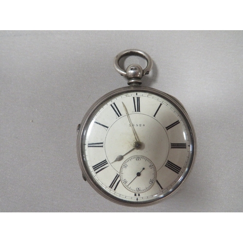 361 - AN ANTIQUE SILVER CASED MENS FUSEE POCKET WATCH BY SCHAFFER