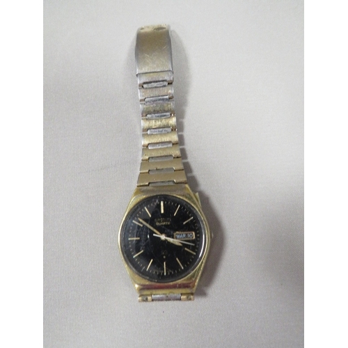 363 - A SEIKO WRISTWATCH, BATTERY COVER MISSING