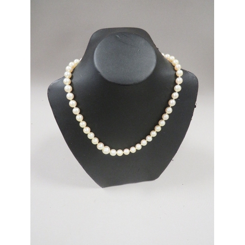 409 - A CULTURED PEARL NECKLACE