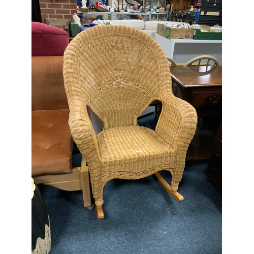 806 - A modern wicker rocking chair