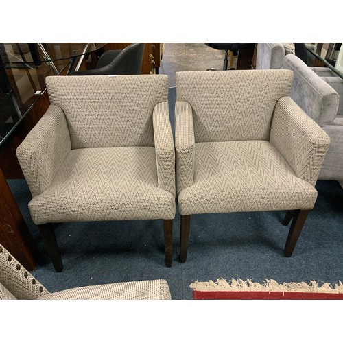 789 - A pair of modern upholstered armchairs