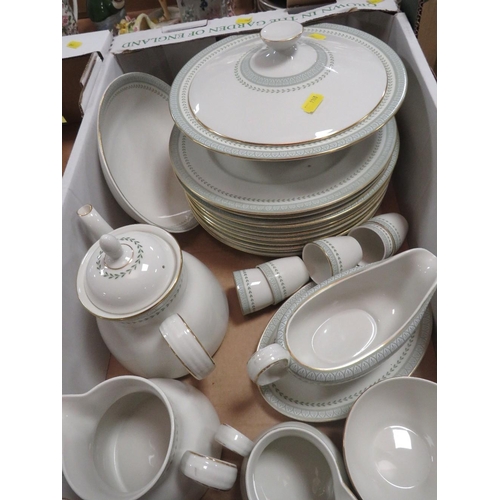 113 - Three trays of royal Doulton Berkshire tea and dinner ware