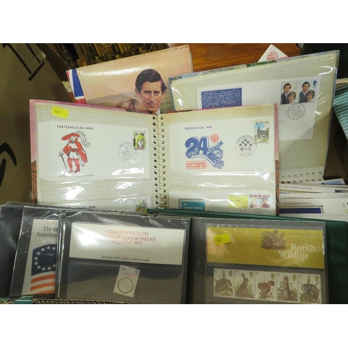 142 - A  box of stamp albums and first day covers