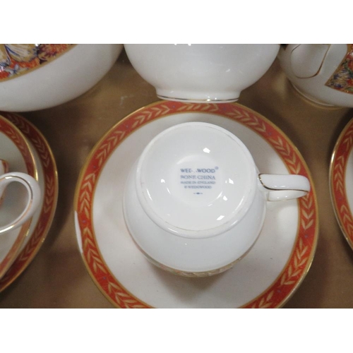 144 - A Wedgwood 21 piece Augustus tea set marked as seconds